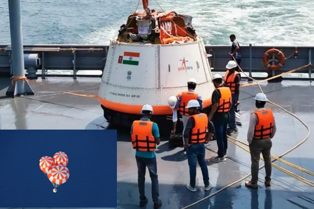 Nouveau test de qualification pour les parachutes du vaisseau Gaganyaan